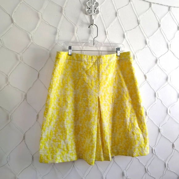 Vince Camuto Brocade Skirt / Sunny Yellow / Size 14 - Picture 1 of 5